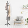 thumbnail image 1 of Costway Perchero con 9 Ganchos Soporte para Abrigos con Base de Tres Patas y Altura Ajustable Hasta 175cm, 1 of 3