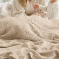 thumbnail image 6 of 100% Cotton Muslin Blanket Soft Breathable All Season Throw for Couch Bed Sofa, 6 of 9