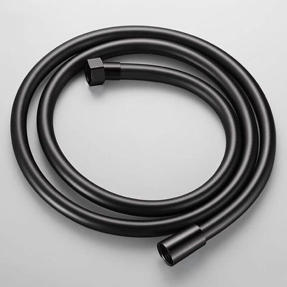 1.5m Black PVC Flexible Shower Hose for Handheld Showerhead, Compatible with Most Brands