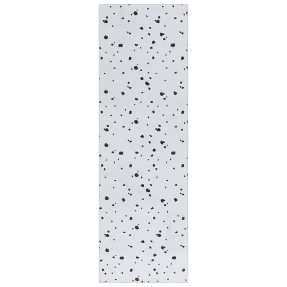 SAFAVIEH Faux Hide Crane Dot-Print Runner Rug, Ivory/Black, 2'6" x 8'