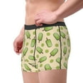 thumbnail image 2 of Sikiie Kiwi Ice Cream Print Men's Boxer Briefs, Elastic Waistband Boxer Briefs Leggings-Small, 2 of 5