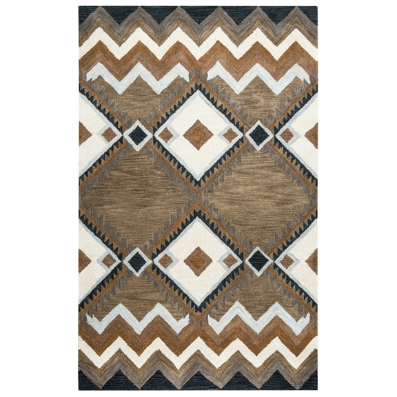 Gatney Rugs Wildcat Area Rug TL9147 Multi Angles Chevron 8' x 10' Rectangle