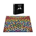 thumbnail image 4 of Ambesonne Leopard Print Jigsaw Puzzle, Rainbow Surreal World, Heirloom-Quality Fun Activity for Family Durable Cardboard, 1000 pcs, Orange Multicolor, 4 of 6