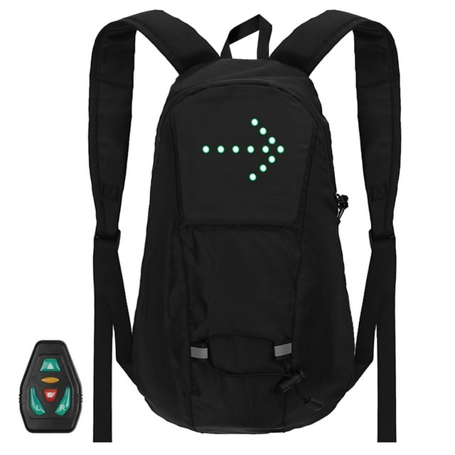 Bolsa para bicicleta Paquete de bicicleta con señal de giro LED Mochila LED de 15 l con indicador de Tomshoo Bolsa para bicicleta