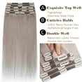 thumbnail image 5 of SEGO Clip in Hair Extensions Human Hair 100% Real Remy Hair 10-24 inch Full Head Thick Hair Pieces Silky Straight Balayage Hair Cleanrance, 5 of 9