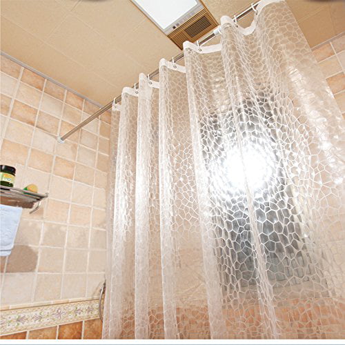 Shower Curtain Liner 75 Inches Long 3D EVA Translucent Heavy Duty Weighted Viny 