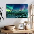 thumbnail image 3 of Elephant Stock Winter Creek Aurora Borealis Wall Art - Horizontal Canvas Wall Art - Living Room Wall Decor - Nature Canvas - Teal And Blue Decor - 24" x 16", 3 of 8