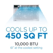 BLACK+DECKER BWAC10WTB 10,000 BTU Window Air Conditioner Unit, AC Cools Up to 450 Square Feet, Energy Efficient, White