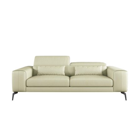 Off White Italian Leather CAVOUR Sofa EUROPEAN FURNITURE Contemporary Modern