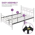 thumbnail image 6 of DWVO Queen Platform Metal Bed Frame with Headboard and Footboard, No Box Spring Needed, 6 of 7