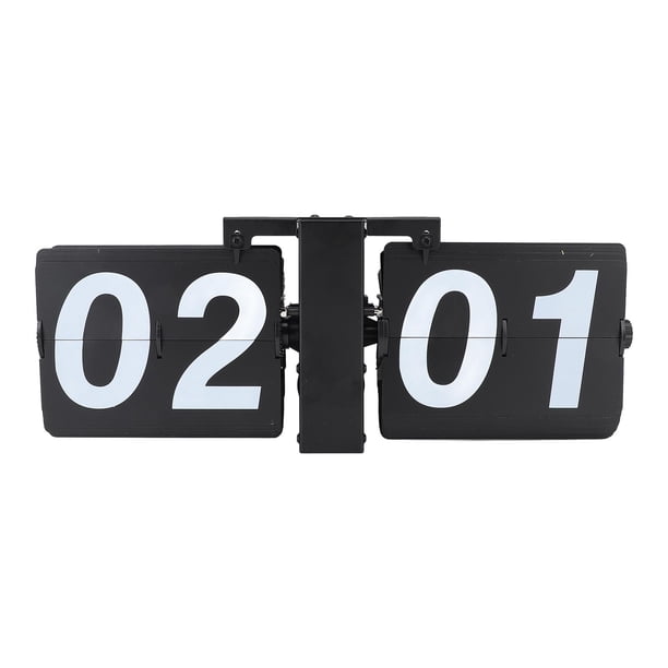 Reloj De Escritorio De Flip, Reloj De Flip Digital Retro Minimalista Automático 304 Acero Inoxidable Exquisito Fácil De Leer Para La Escuela Para El Hotel