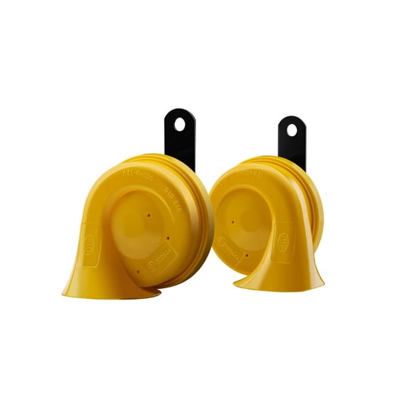 HELLA 012010821 Yellow Trumpet Horn Kit, 12 V, 400/500 Hz (Universal Fit)