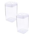 thumbnail image 1 of Oleegame 2PC Trashcans For Bedroom Airtight Food Storage Cereal Plastic Kitchen Pantry Storage Container Silver, 1 of 2