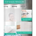 thumbnail image 4 of No Hook Shower Curtain with Snap in Liner, Spring Plants Blue Eucalyptus Leaves Hotel Shower Curtains for Bathroom, Washable Shower Curtain Liner Set with Mesh Top Window, 72”x78”, 4 of 6