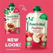 Beech-Nut Fruities Stage 2 Baby Food, Banana Apple & Strawberry, 3.5 oz Pouch