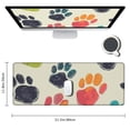 thumbnail image 2 of Heduofu Mouse Pad Colorful Dog Paw Print,Puppy Footprint Rectangle Mousepad Non-Slip Rubber Base Computer Mouse Pad for Laptop, Office, Home -  31.5x11.8 in, 2 of 6