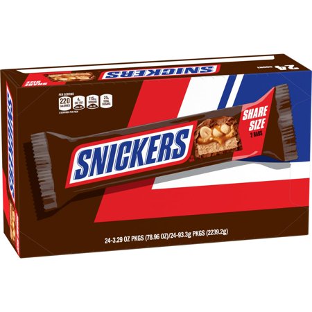 Candy Milk Chocolate Bars, Share Size Bulk Pack, 3.29 oz Bar (Pack of 24)