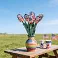 thumbnail image 5 of Artificial Tulip Bouquet, Patriotic Red White Blue Decor for Independence Day Home Party Table Mantel, Reusable Fabric Floral Arrangement for Holiday Celebration, 5 of 6