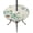 Green, variant on Round Outdoor Tablecloth with Umbrella Hole and Zipper, Eucalyptus Leaves Tablecloth with Elastic Waterproof, Daisy Spring Floral Botanical Wooden Patio Table Covers for 36" - 44" Picnic Pool Tables