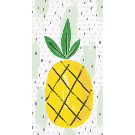 - Pack of 192 Summer Pineapple Fruit Pattern 3-Ply Party Napkins 8