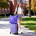 thumbnail image 2 of Zimtown Carry-on Luggage Set 3 Piece Lightweight Suitcase Set with Duffel Bag, PP Hard Shell Suitcase 20" Luggage Sets Spinner Wheels, Purple, 2 of 17