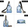 thumbnail image 7 of FORMRS Womens Crossbody Sling Bag Travel Daypack Shoulder Chest Backpack, Blue Sky and River, 7 of 7