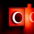 thumbnail image 1 of Red Night Light, LED Night Light with Plug, Round, Light Sensor, Energy Efficient, Set of 2, 1 of 5