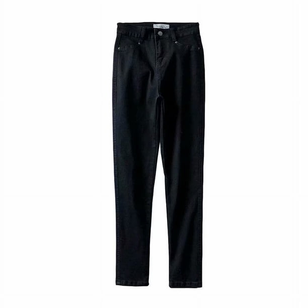 Pantalones vaqueros elásticos ajustados para mujer, pantalones pitillo de cintura alta, estilo europeo y americano, 2023