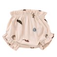 thumbnail image 2 of piuwrlz Short Pants Kid Toddler Girls Shorts Striped Printed Single Piece Short Trousers Beige Size 6M, 2 of 3