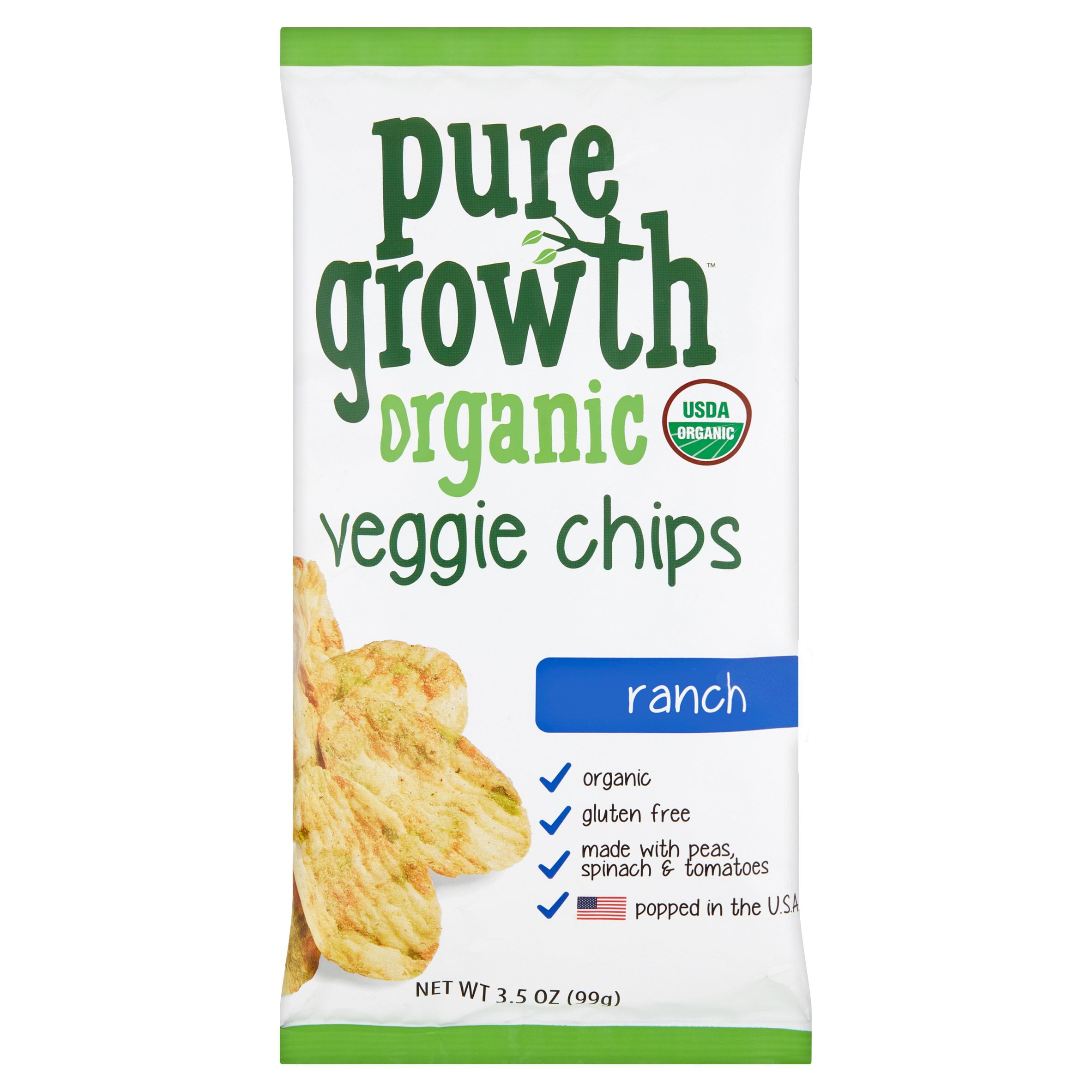 Pure Growth Organic Ranch Veggie Chips, 3.5 Oz.