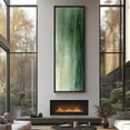 thumbnail image 4 of Large Framed Canvas Art Abstract Green Print for Modern Living Room Bedroom Wall Decor - 60"x20" Black Framed, 4 of 6
