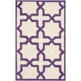 thumbnail image 1 of Safavieh Cambridge 2'6" X 8' Hand Tufted Wool Rug in Ivory and Purple, 1 of 5