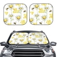 thumbnail image 2 of Goofa Sweet Honey Pattern 2 Piece Car Windshield Sun Shade Foldable | Front Windshield Shade for Sun, Heat and UV Rays | Sunshade for Car Front Window-, 2 of 7