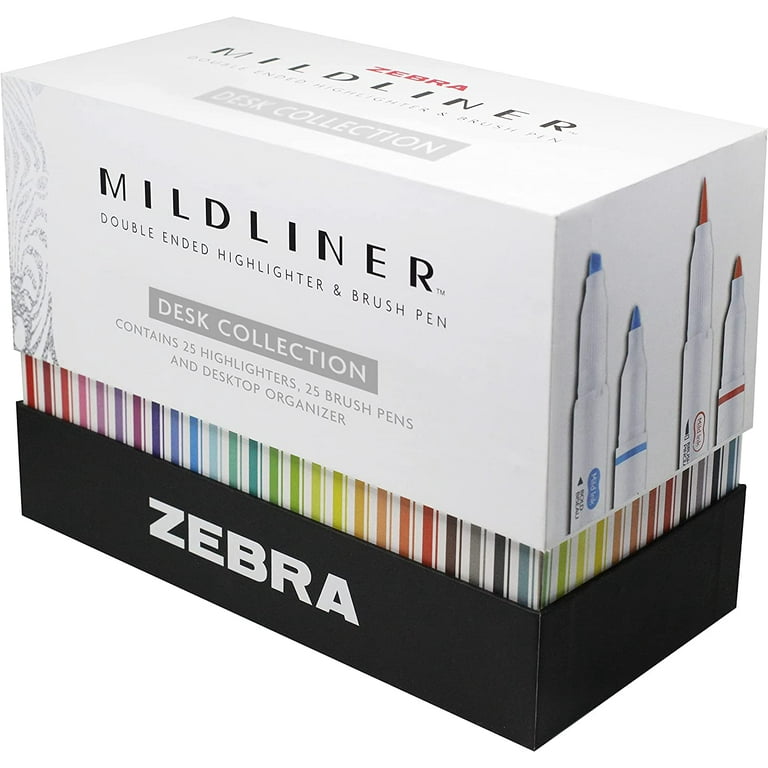 Zebra Pen Mildliner Double Ended Highlighter Set, Broad and Fine Point  Tips, Assorted Ink Colors, 15-Pack