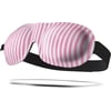 SMUG 100% Blackout Deep Sleep Mask, Adult, Contoured 3D Lash Protector, Candy Stripe