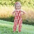 thumbnail image 5 of Jewelreauty Toddler Girl Cute One Piece Jumpsuit Sleeveless Strap Tie Dye Rompers Summer Outfits with Pockets (3-4 Years, B Red), 5 of 5