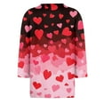 thumbnail image 7 of Lumtrix Womens 3/4 Sleeve Crew Neck T-Shirts Valentina's Day Spring Shirts Love Heart Graphic Tee Tops Loose Fit Tunic Hot Pink M, 7 of 7