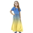 thumbnail image 6 of JoyHoop Girl'S Short Sleeve Floral Print Loose Casual Long Maxi Dress with Pockets 4-14 Years, 6 of 9