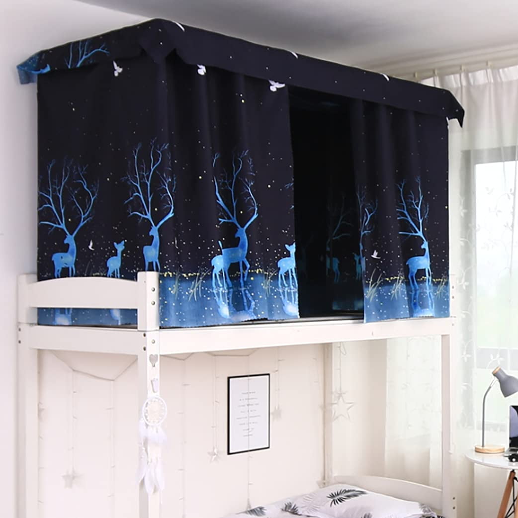 Dormitory Bunk Bed Curtains Bed Canopy Single Sleeper Bed Curtain Home Dorm Blackout Cloth Breathable Dustproof Shading Nets Bedding Curtain for Girl