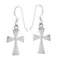 thumbnail image 4 of AeraVida Faithful Elegance Cross with Black Onyx Inlay Sterling Silver Dangle Earrings, 4 of 5