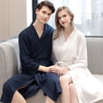 thumbnail image 2 of Albornoz de gofres absorbente de agua para hombres y mujeres, ropa de Sauna, sudadera, ropa de casa de secado rápido, primavera y verano, 2 of 5