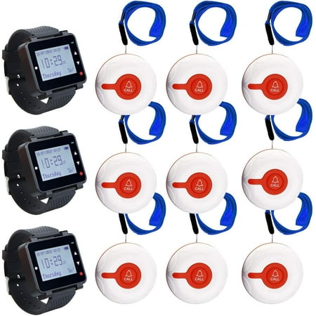 Wgthhk T128 Wireless Caregiver Pager,Nurse Calling System,Max 999 Panic ...