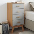 thumbnail image 1 of vidaXL Bedside Cabinet OLDEN Grey and Brown Solid Wood Pine, 1 of 5