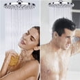 thumbnail image 6 of Furvclv Shower Head High Pressure Chrome Plated Finish Adjustable Angles Anti-Clogging Rubber Nozzles Fixed Showerhead 8 Inch, 6 of 7