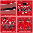thumbnail image 4 of Graduation Plates and Napkins 2025 Grad Party Supplies, Class of 2025 Congrats Grad Disposable Paper Plates Cocktail Napkins Set for 2025 Red Black Graduation Party Decorations Sets, Serve 50, 4 of 7