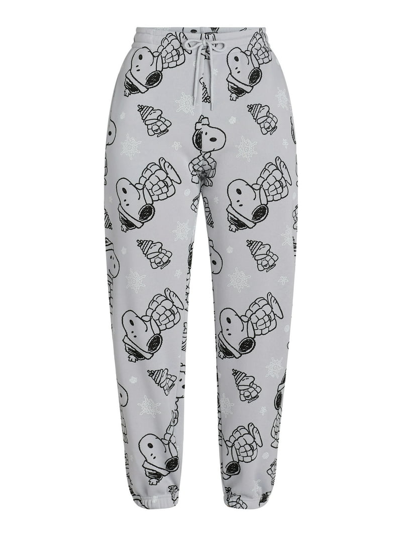Snoopy Women's Graphic Joggers, 29” Inseam, Sizes XXS-XXL