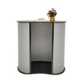 thumbnail image 1 of 36.4" Tall X 35.6" Wide X 17" Deep Portable Lightweight Tradeshow Podium Lectern Pulpit Economy Event Party Wedding White Or Black Easy to Carry Speaker Organizer Table Countertop, 1 of 5