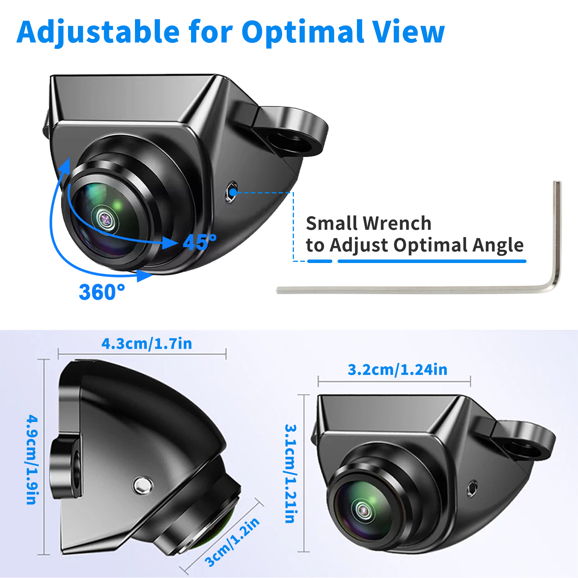 Unique Bargains AHD1080P Car Park Assist Backup Reverse Camera with Fisheye Lens