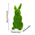 thumbnail image 3 of Flocked Easter Bunny, 15 in Green Resin Statuary, Spring Porch decorations Outdoor, Garden Entryway, Tabletop Accent, 1 Pc, 3 of 7