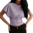 thumbnail image 2 of MAIHAN Women Tshirts Cotton Summer Tops 2026 Spring Trendy Casual Solid Color Flowy Tops Summer Baggy Tops Spring Clothes Trendy Outfit, 2 of 5